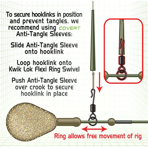 Gardner Tackle Covert Flexi-Ring Swivels 10 per pack Carp Coarse Fishing