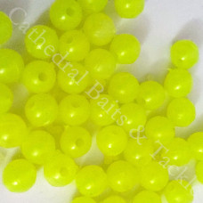 6mm  Yellow Plastic Beads Qty 100 per pack