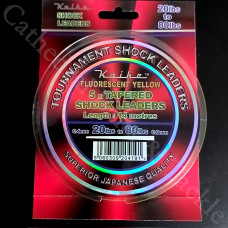 Tapered Shock Leader 20lb to 80lb  Fluro Yellow Japanese Tournament Quality
